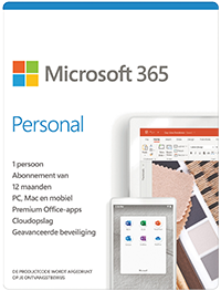 Activatiecode voor Microsoft Office 365 Personal voor 1 pc/mac voor 1 jaar.